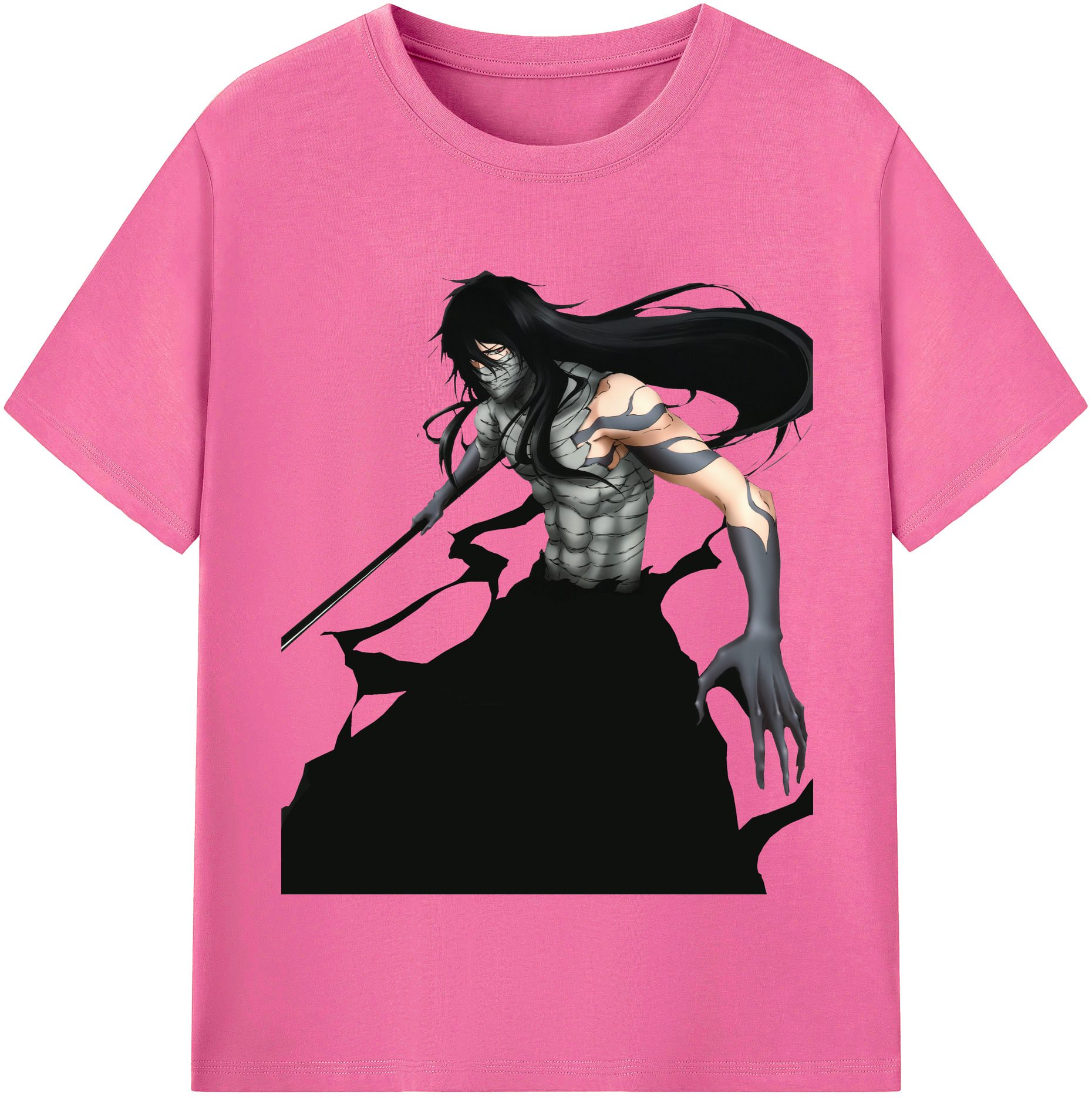 （画像用） ブリーチ 黒崎一護（くろさき いちご）BLEACH Kurosaki Ichigo レディースカジュアルプリントTシャツ（綿100％）